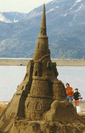 A mega sand sculpure