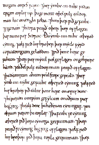 Detail from the Anglo-Saxon Chronicle